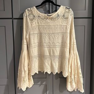 Free People Crochet Boho top